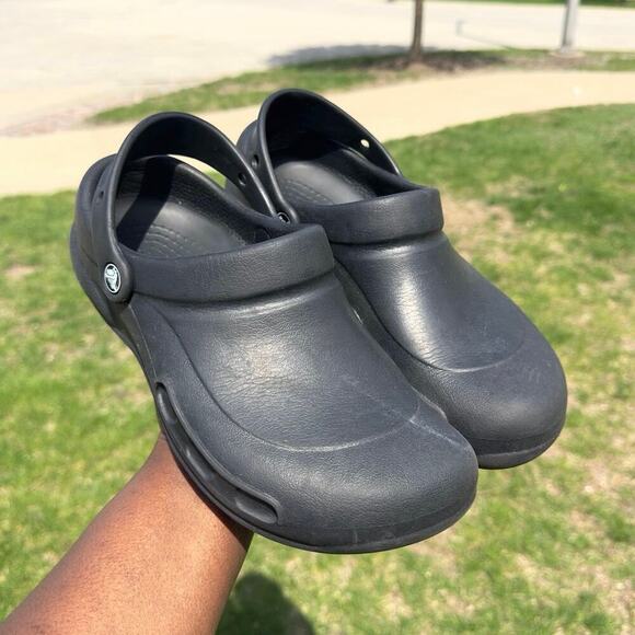 Crocs Bistro Adult Unisex‎ Work Clogs Size M8 W 10 Black Shoes - Picture 11 of 13
